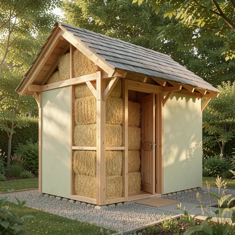 Abri de jardin en ossature bois et paille : comment le concevoir