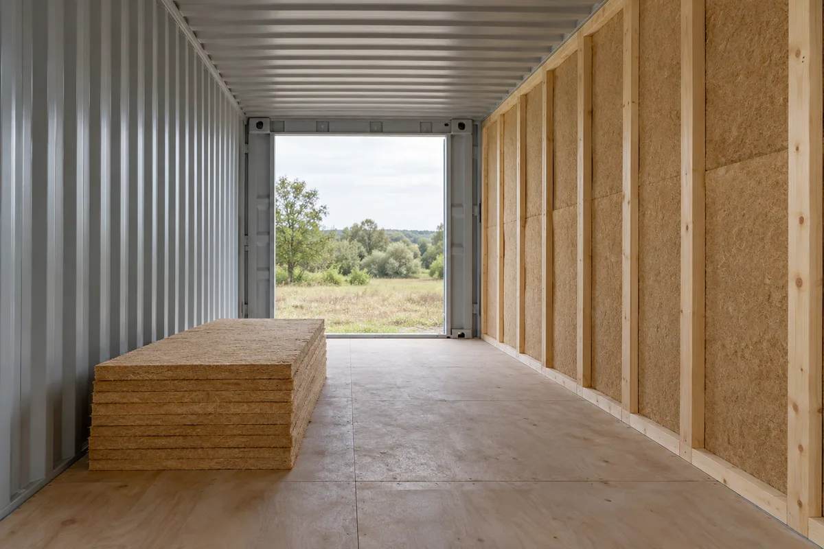 Isolation d'une maison container : les biosourcés